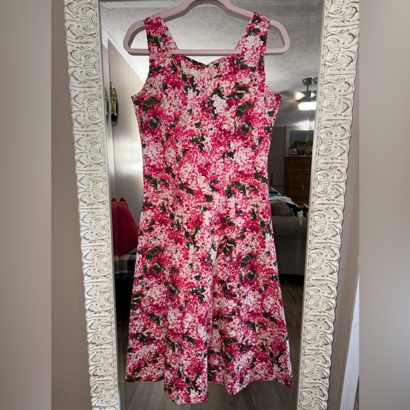 Talbots • Floral Fit and Flare Midi Dress - Picture 2 of 10